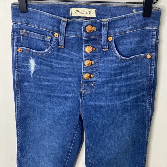 Madewell 10" High-Rise Skinny Jeans in Hanna Wash 24 - Picture 8 of 11